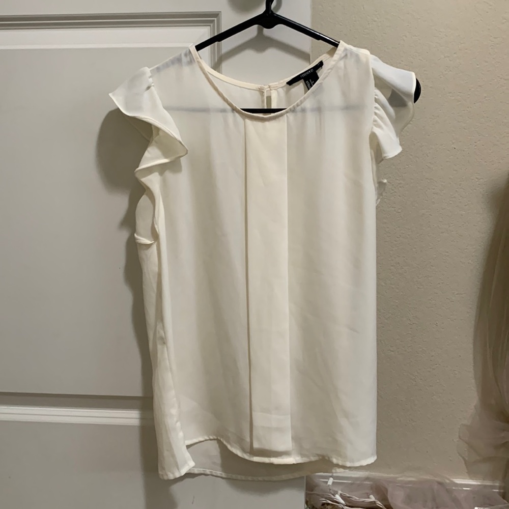 White translucent blouse